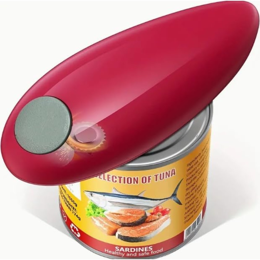 Electric Can Opener - 1 buah pembuka kaleng listrik merah