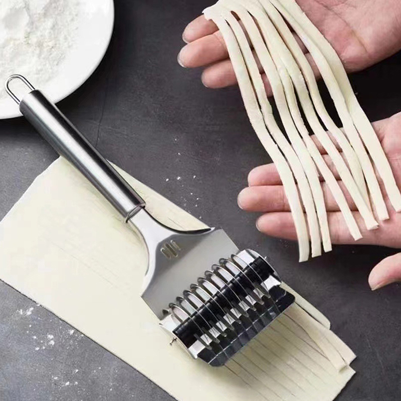 Kitchen Gadgets Pasta - Pembuat Pasta Manual Stainless Steel, Pemotong