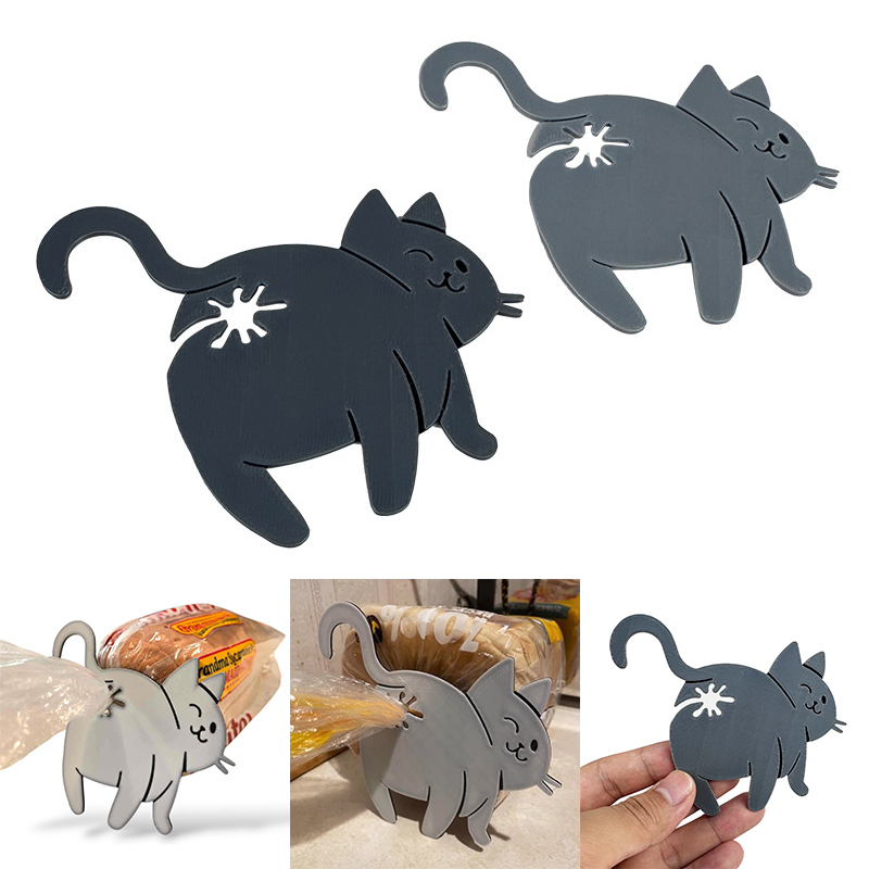 Kitchen Gadgets To 3D Print - 2 buah klip tas pantat kucing