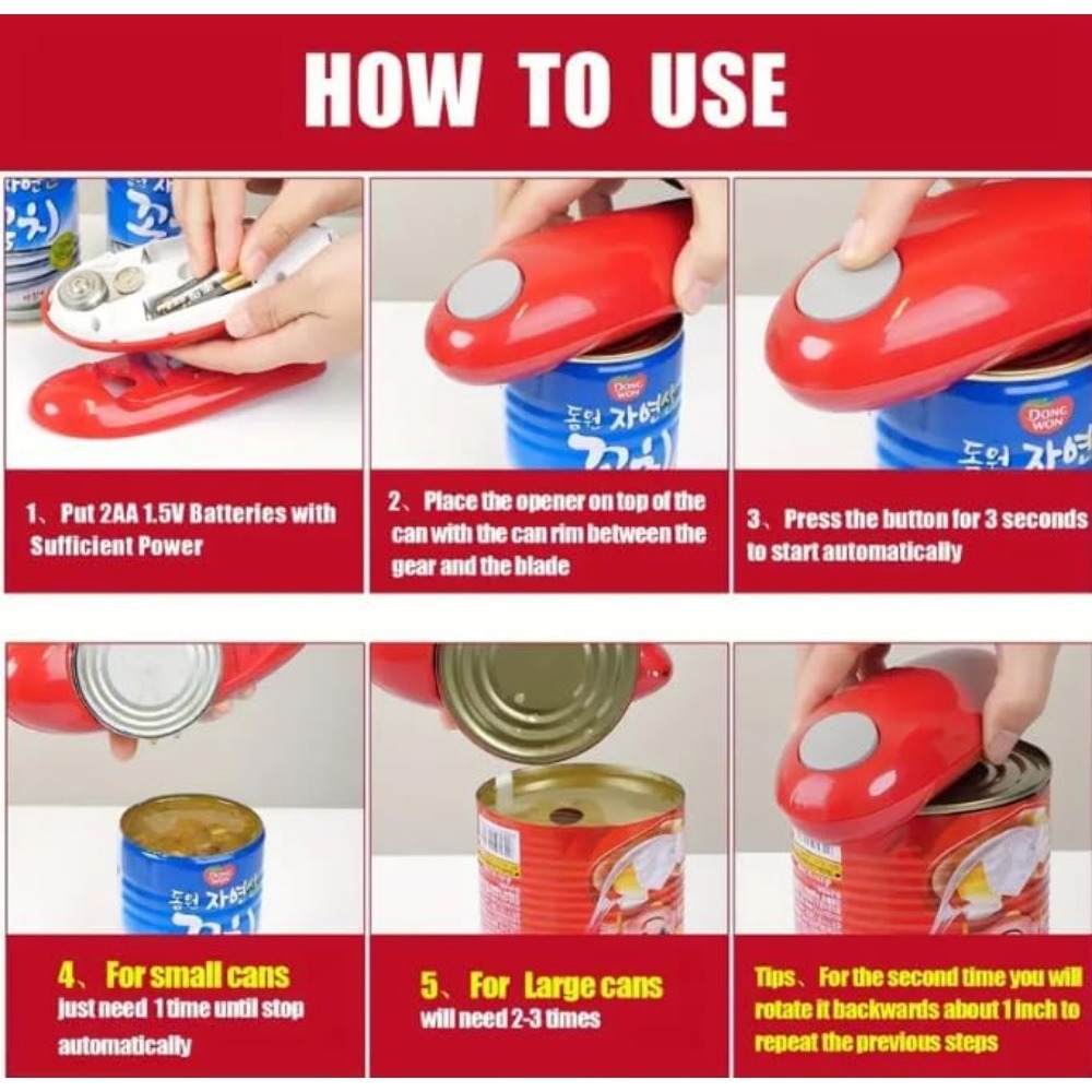 1 buah pembuka kaleng listrik  - Electric Can Opener ulasan dan harga