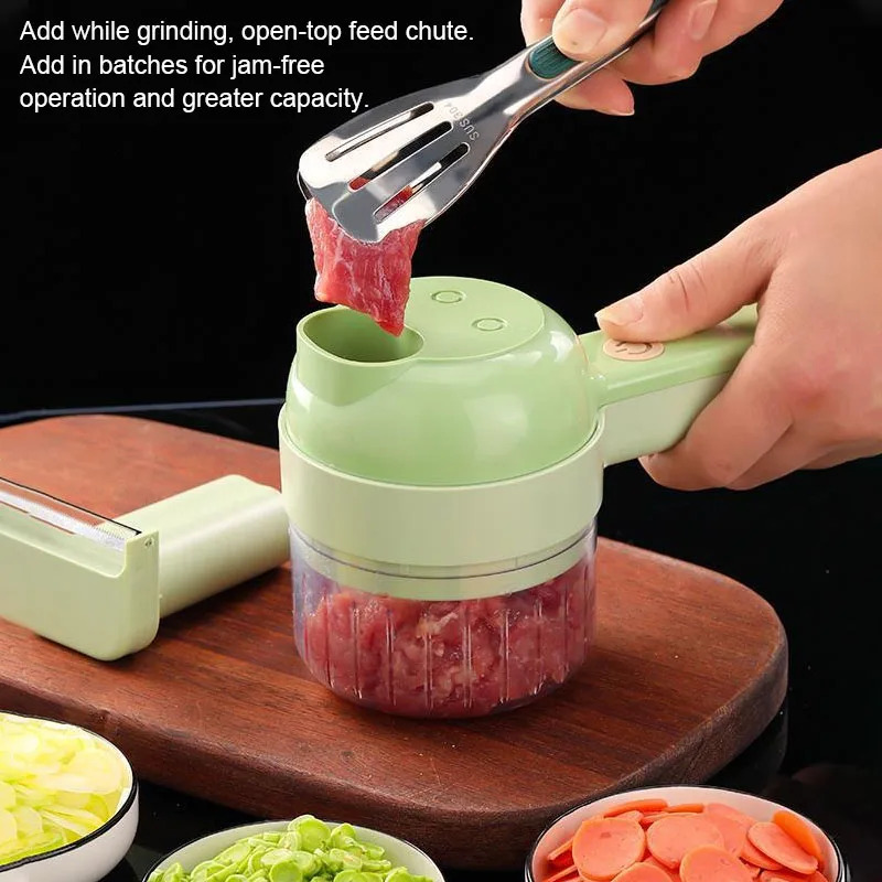 4 IN 1 Pemotong Sayuran Elektr - Kitchen Gadgets Garlic ulasan dan harga