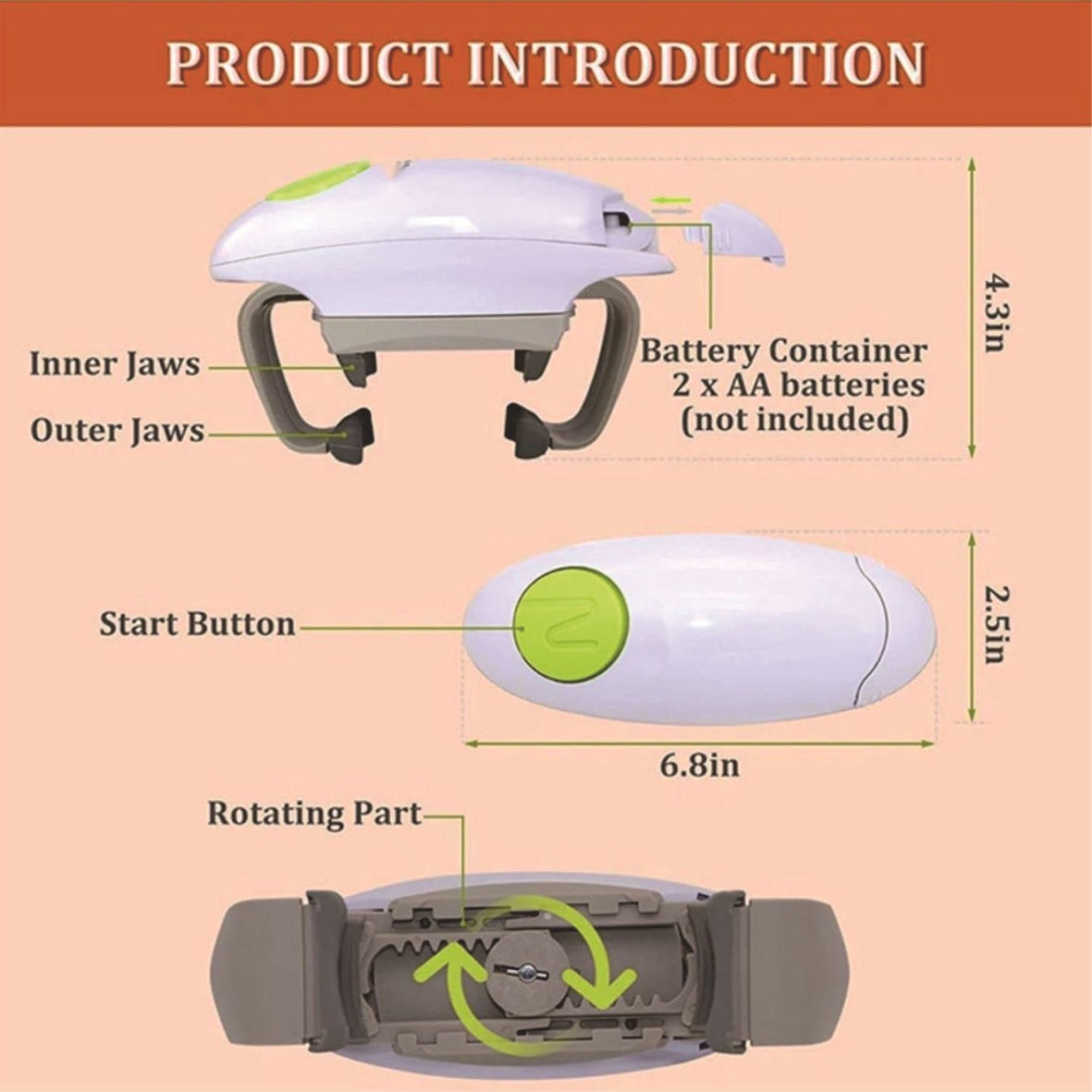 Pembuka Tutup Botol Elektrik P - Electric Can Opener ulasan dan harga